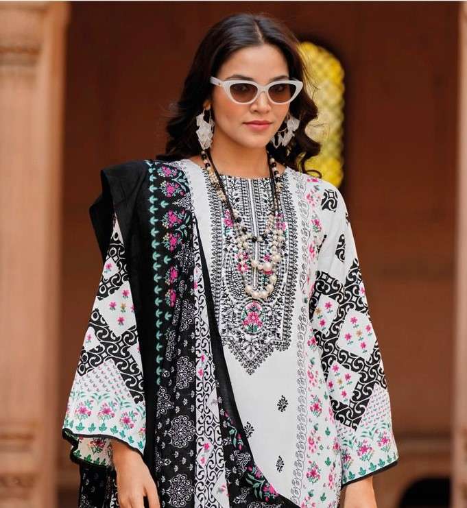 D.No Sahnaz black and white collection 1505 to 1508 by Mehboob tex